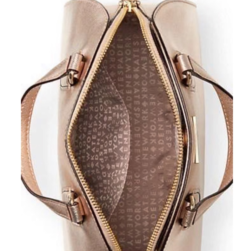 KATE SPADE ROSE GOLD METALLIC SATCHEL - Picture 12 of 13